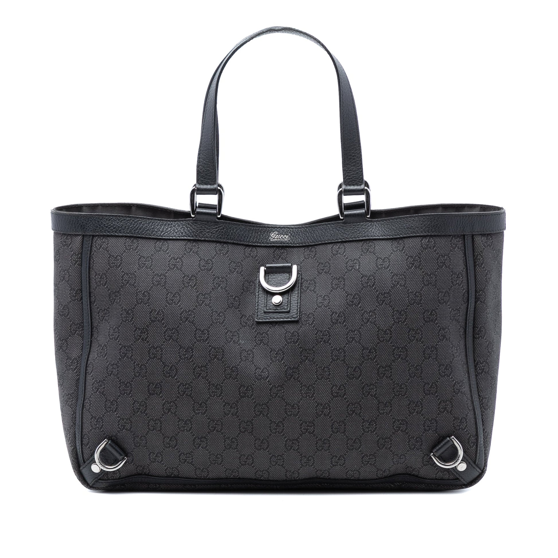 Gucci GG Denim Abbey D Ring Tote