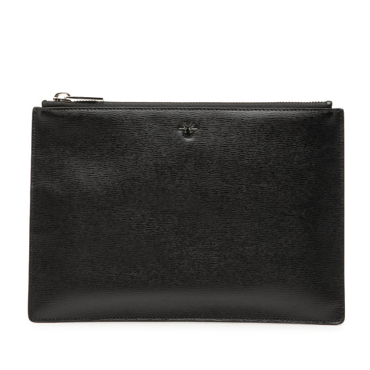Dior Leather Bee Zip Top Pouch
