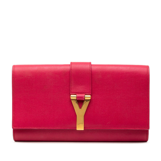 Saint Laurent Leather Chyc Ligne Clutch