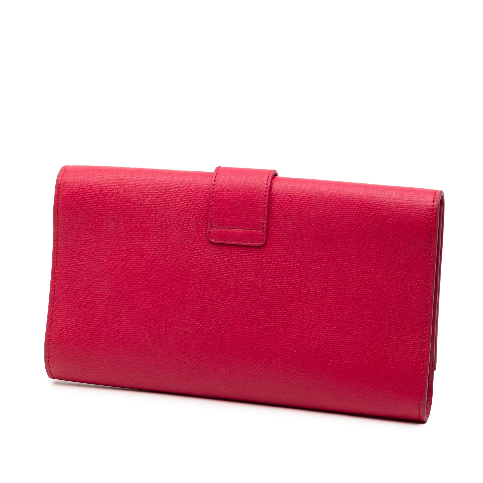 Saint Laurent Leather Chyc Ligne Clutch