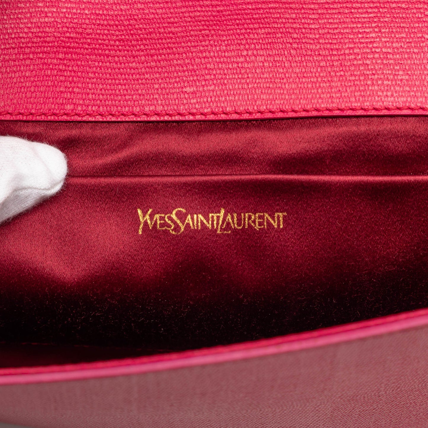 Saint Laurent Leather Chyc Ligne Clutch