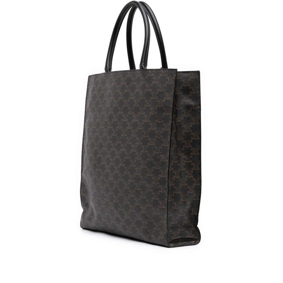 Celine Large Triomphe Coated Canvas Cabas Vertical Tote