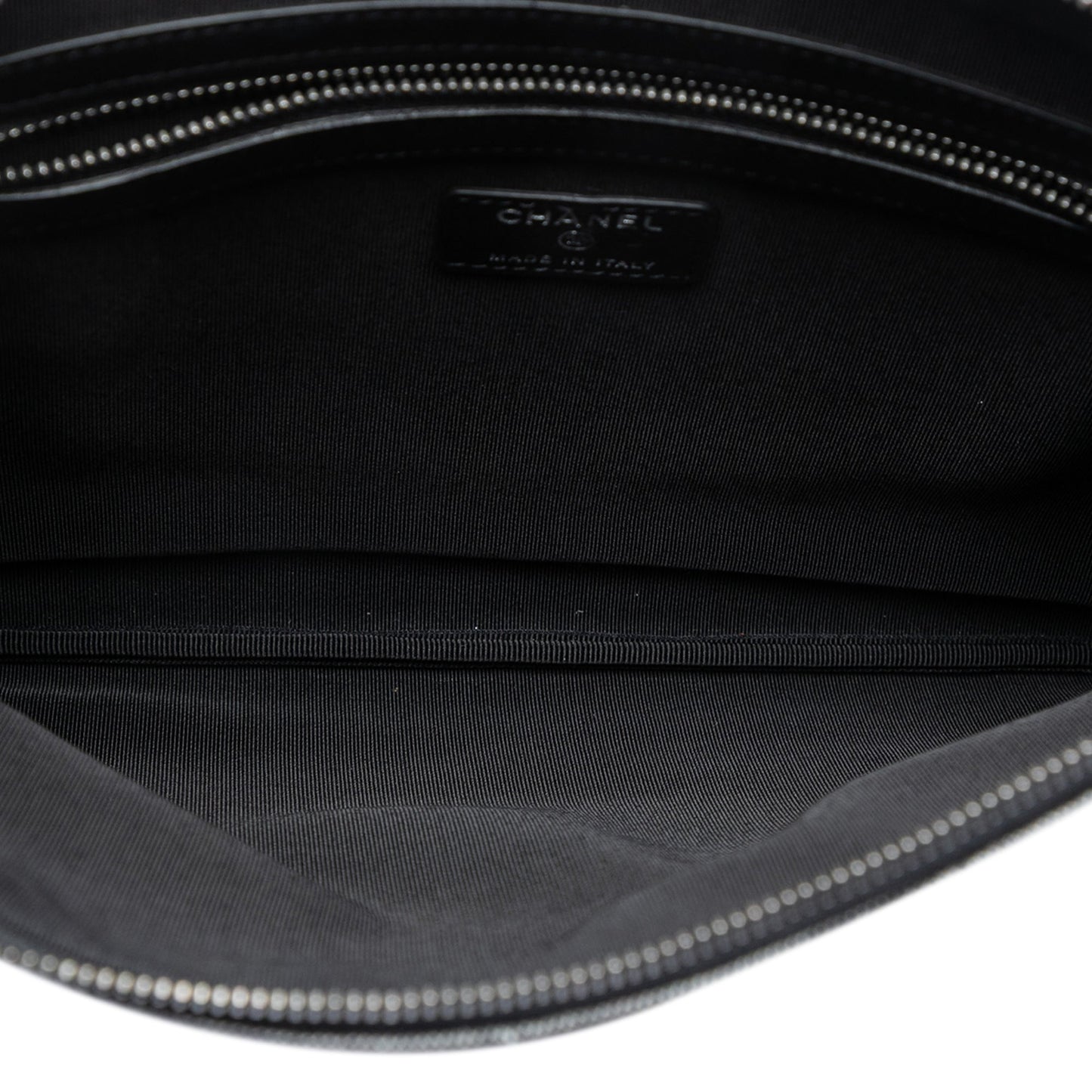 Chanel Medium Canvas La Pausa Zip O Case Clutch