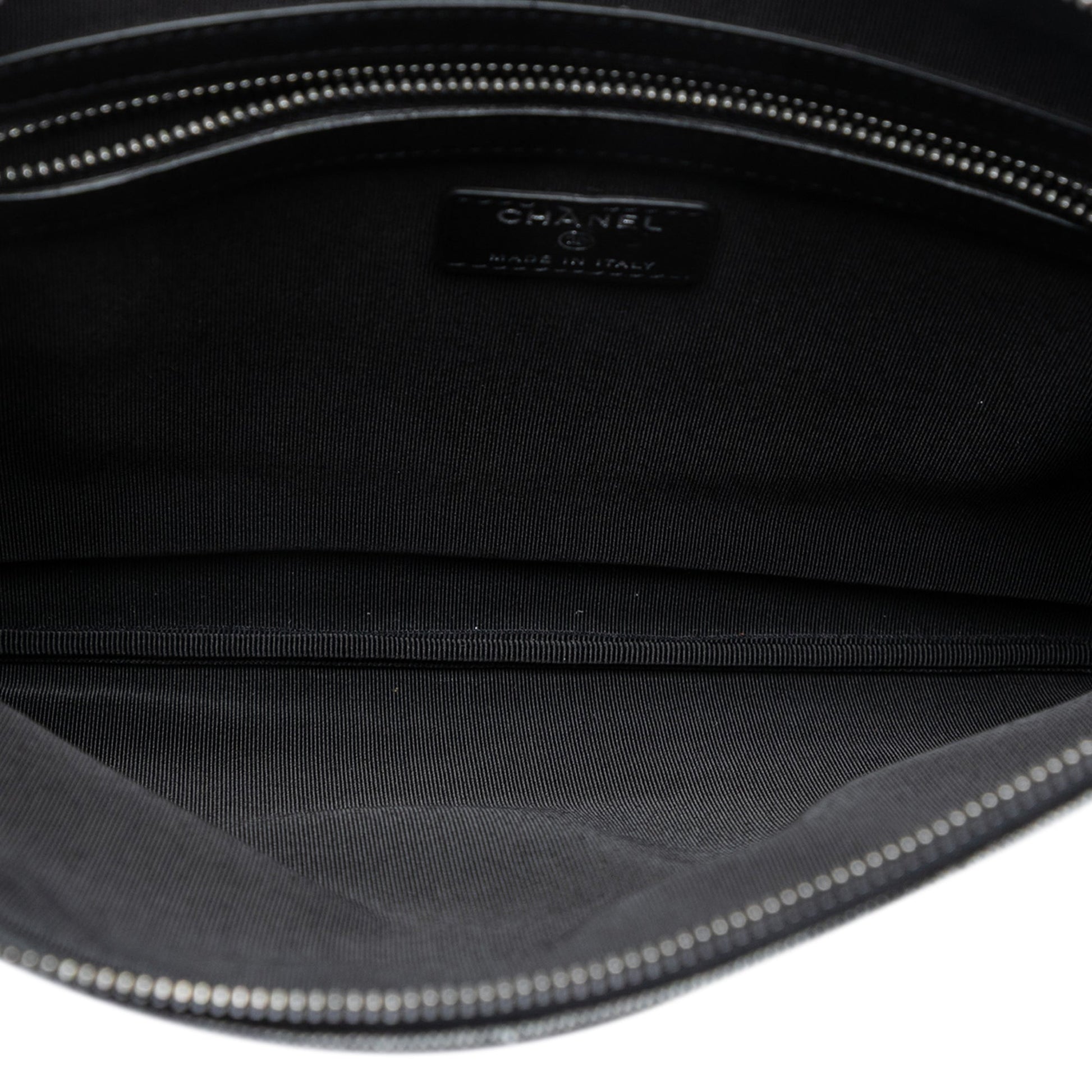 Chanel Medium Canvas La Pausa Zip O Case Clutch