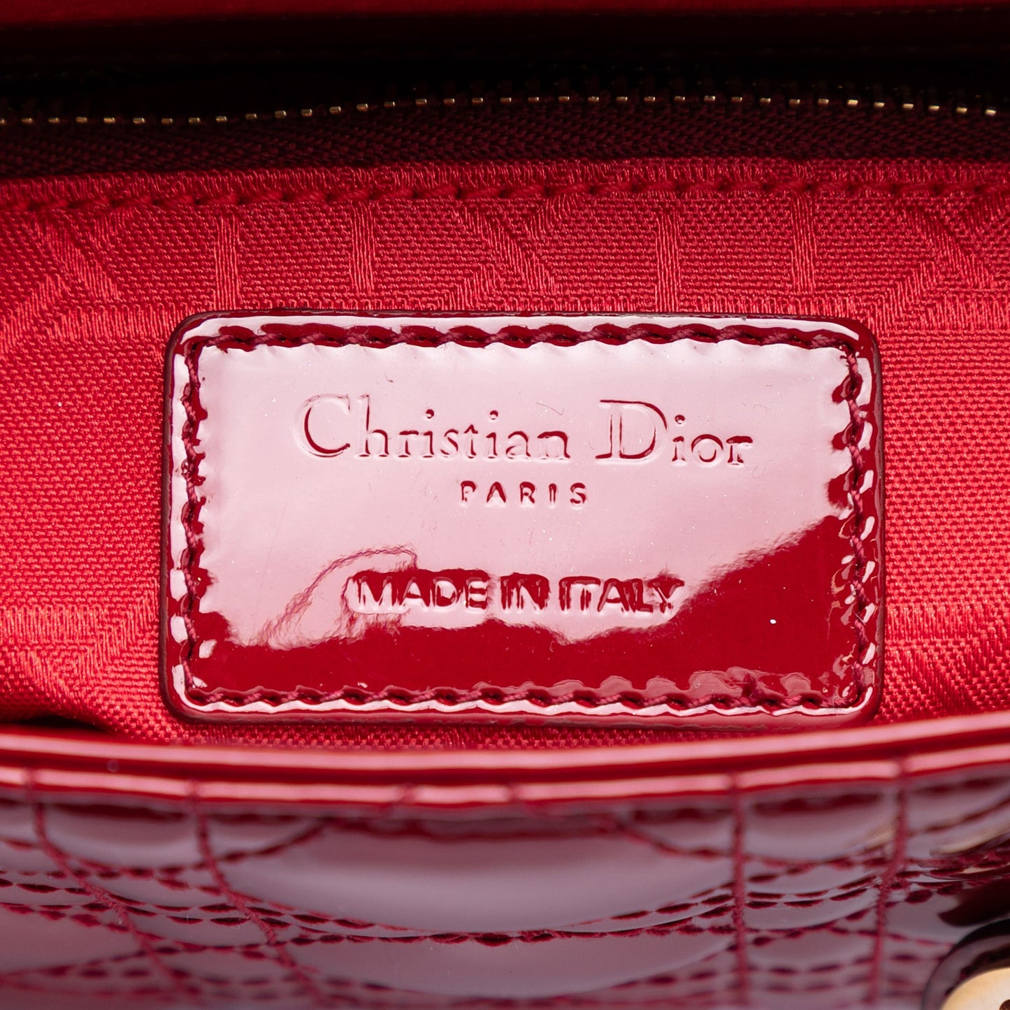 Dior Mini Patent Cannage Lady Dior