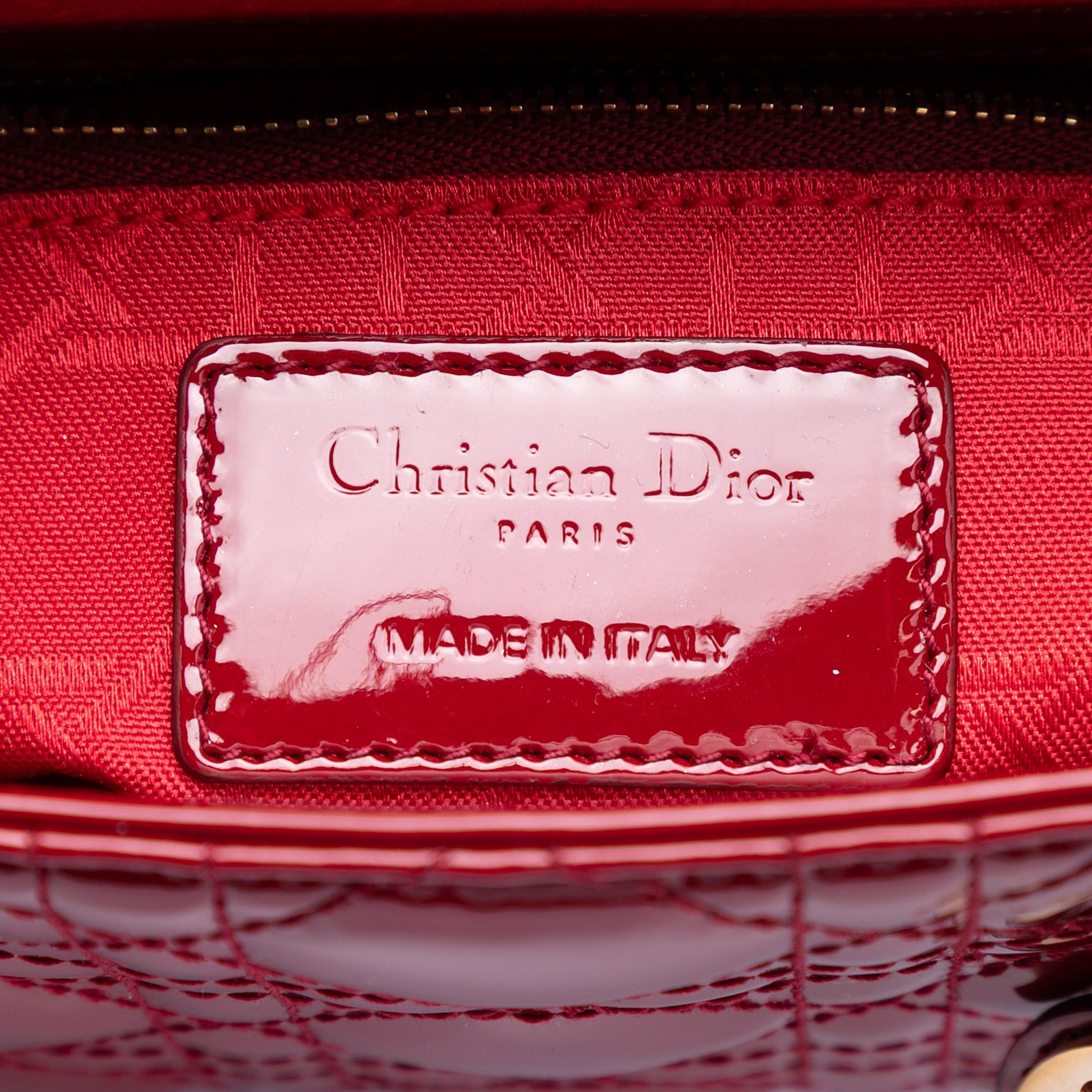 Dior Mini Patent Cannage Lady Dior