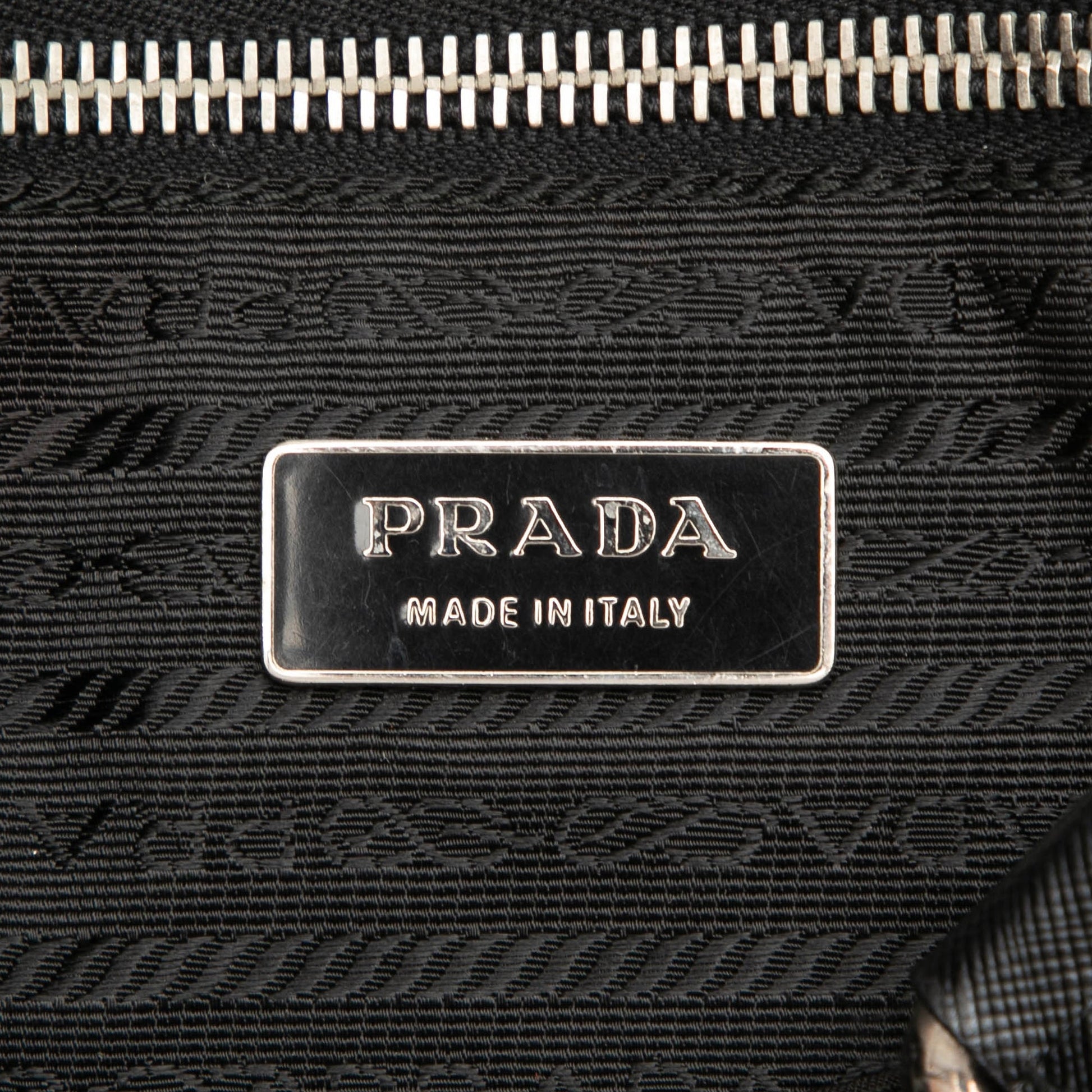 Prada Saffiano Trimmed Tessuto Tote