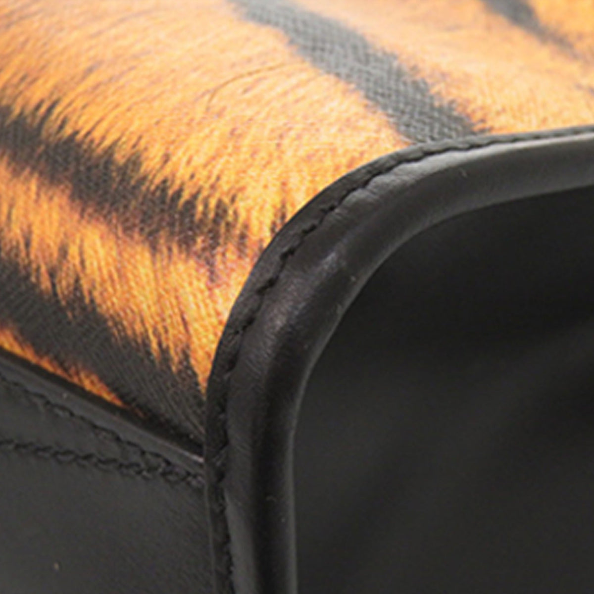 Burberry Tiger Printed Coated Canvas Slim Denny Vertical Tote