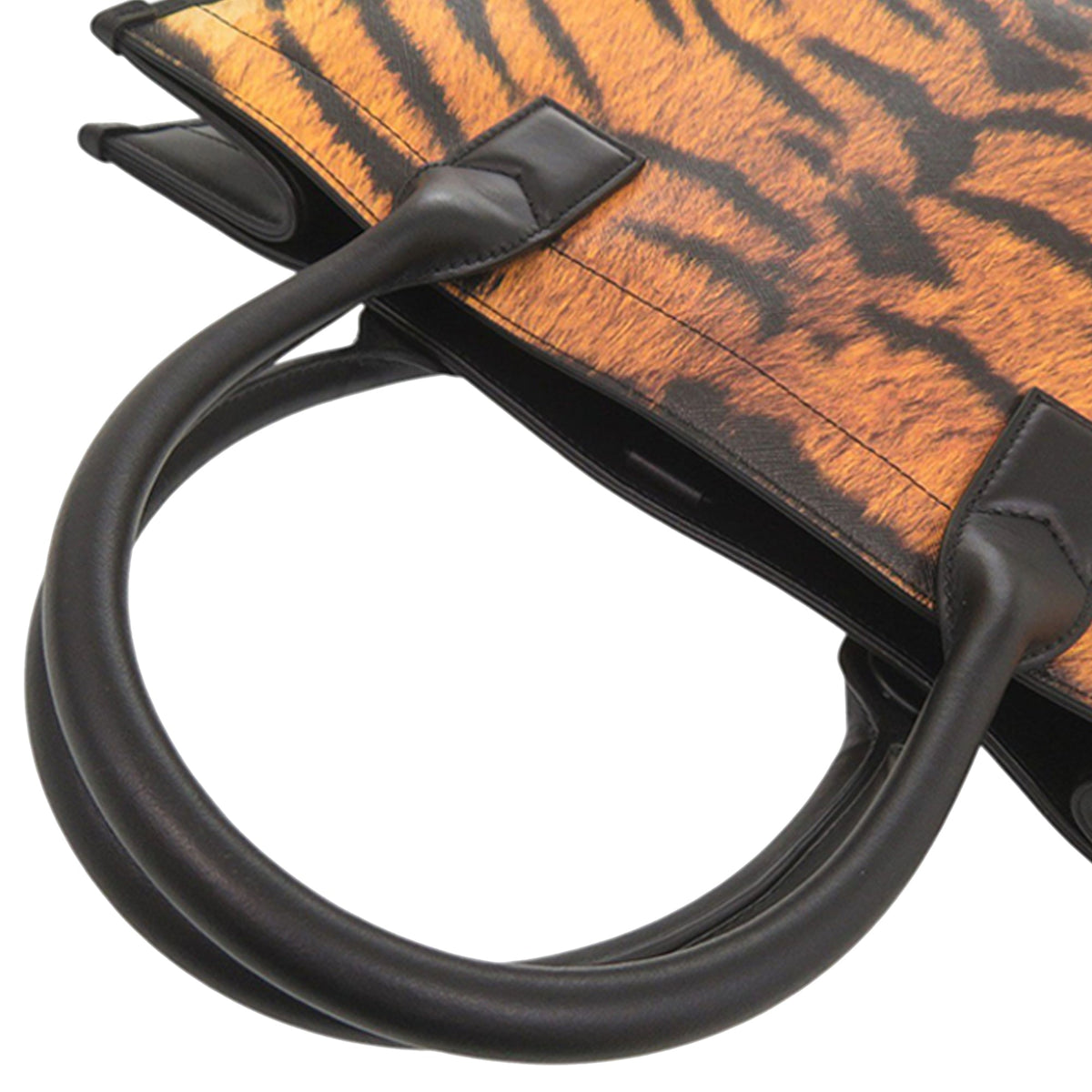 Burberry Tiger Printed Coated Canvas Slim Denny Vertical Tote