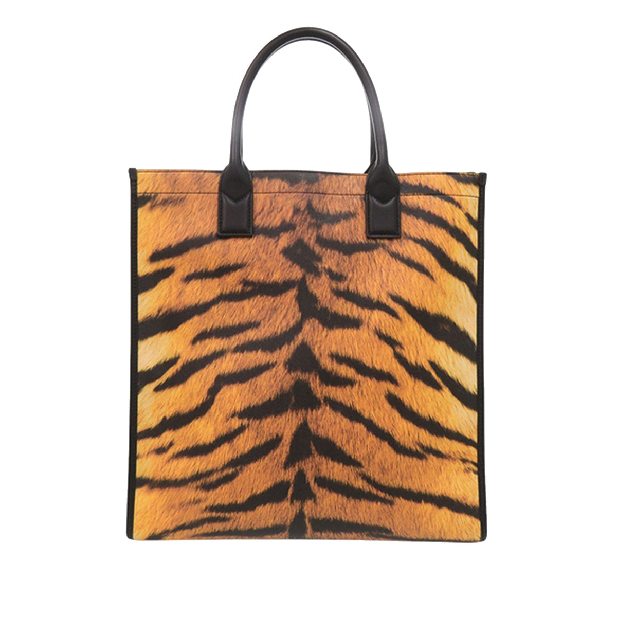 Burberry Tiger Printed Coated Canvas Slim Denny Vertical Tote