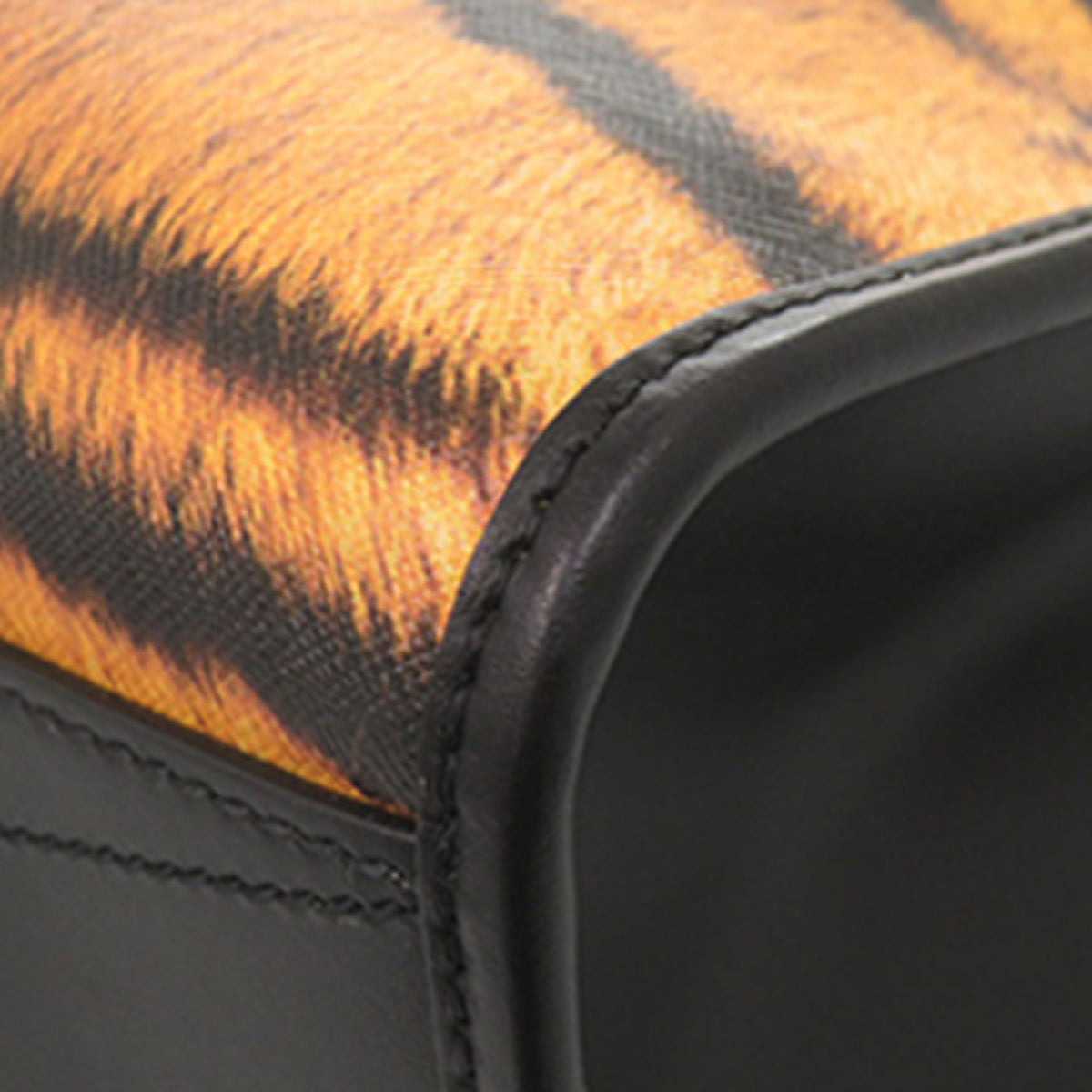 Burberry Tiger Printed Coated Canvas Slim Denny Vertical Tote