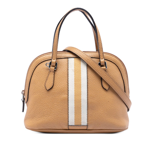 Gucci Mini Calfskin Web Dome Satchel