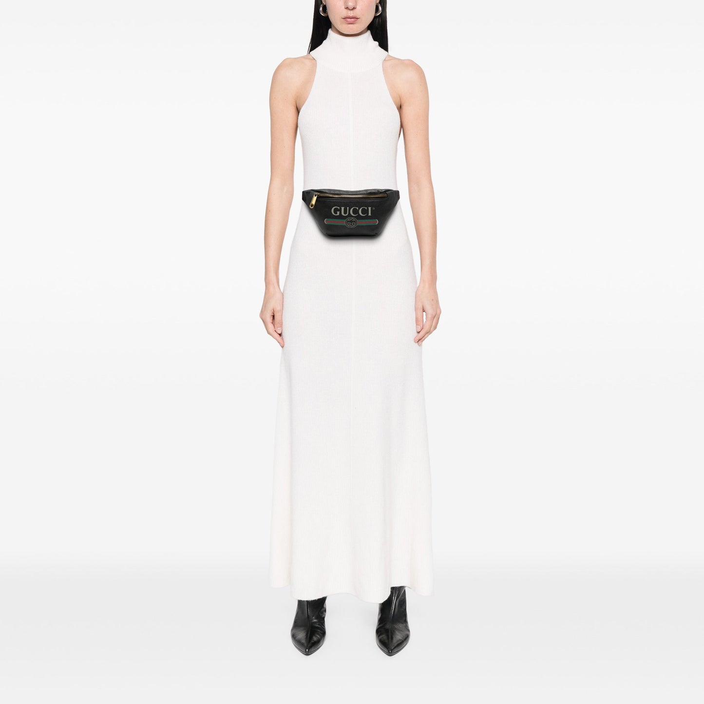 Gucci Small Grained Calfskin Logo Belt Bag