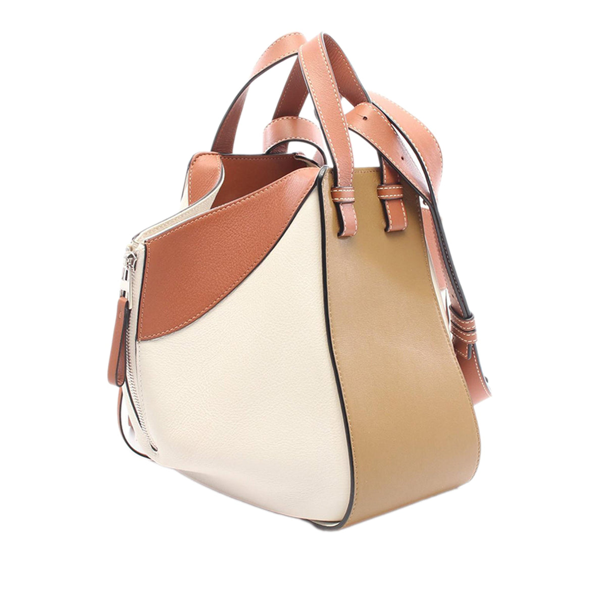 LOEWE Small Tricolor Leather Hammock Satchel