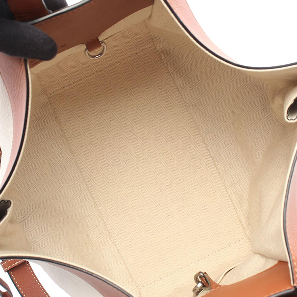 LOEWE Small Tricolor Leather Hammock Satchel
