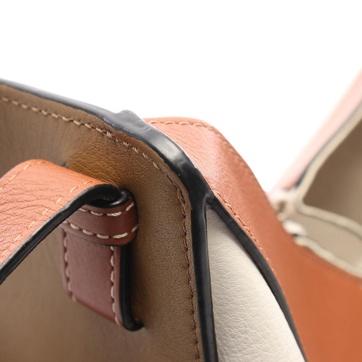 LOEWE Small Tricolor Leather Hammock Satchel