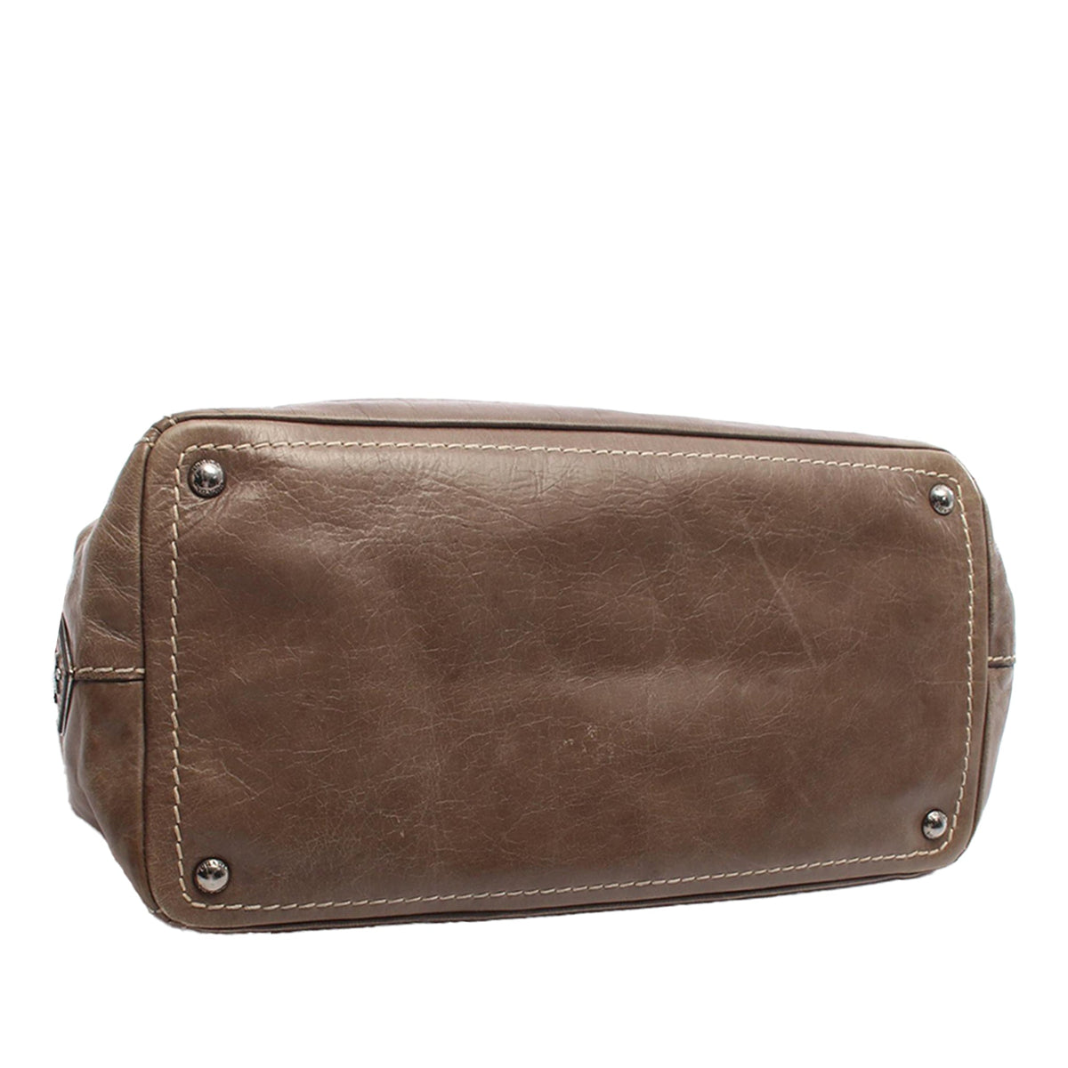 Prada Vitello Shine Tote — Brown
