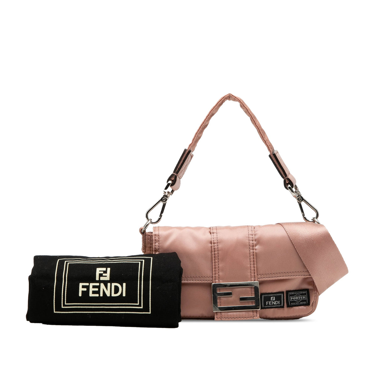 Fendi Porter Yoshida Nylon Baguette Satchel