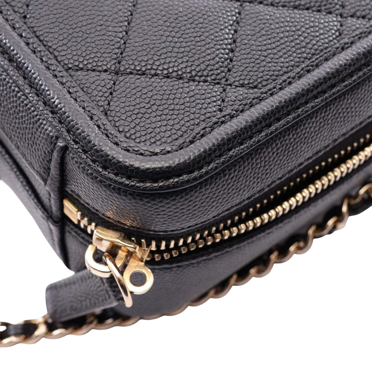 Chanel Small Caviar CC Filigree Vanity Case