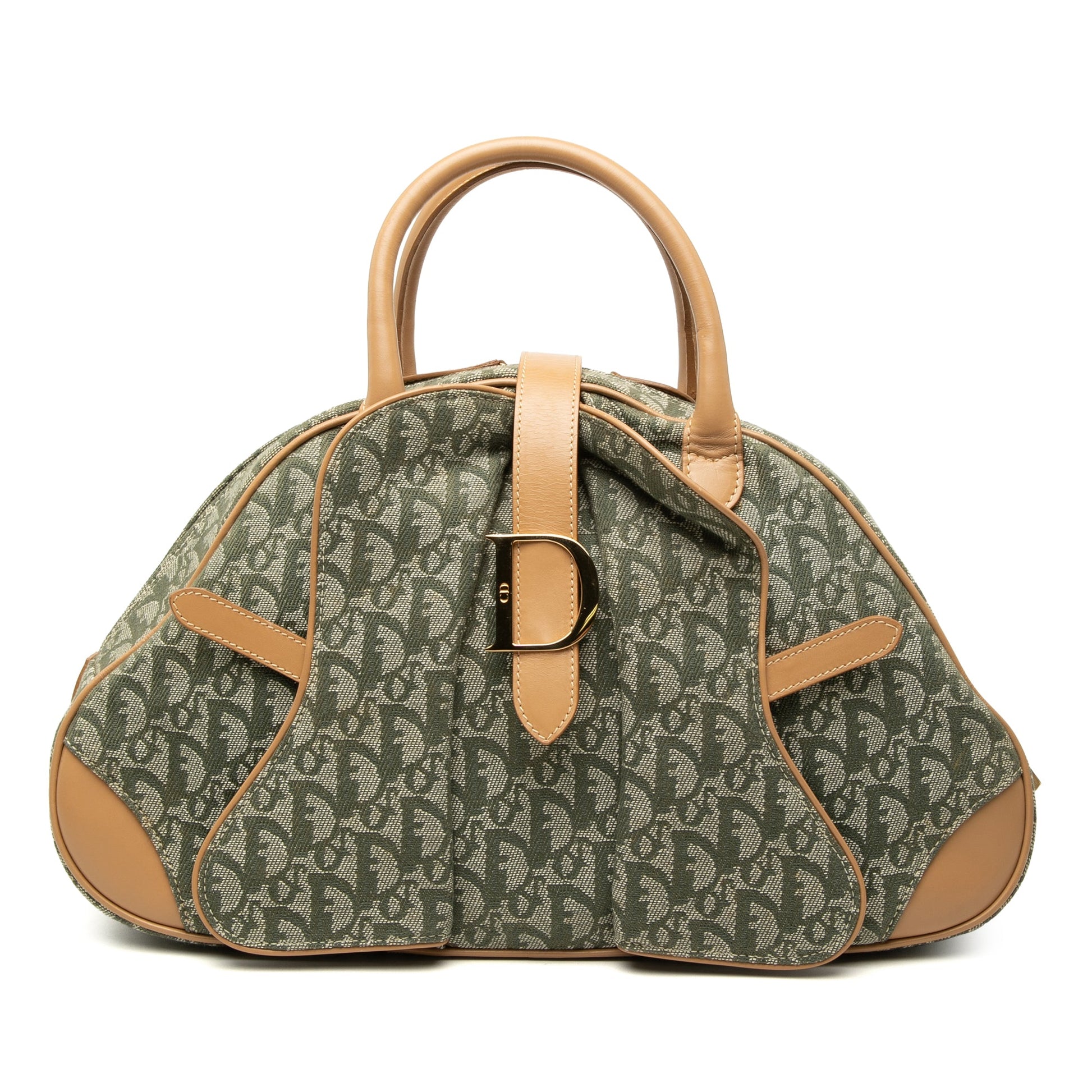 Dior Diorissimo Canvas Double Saddle Bowler Bag