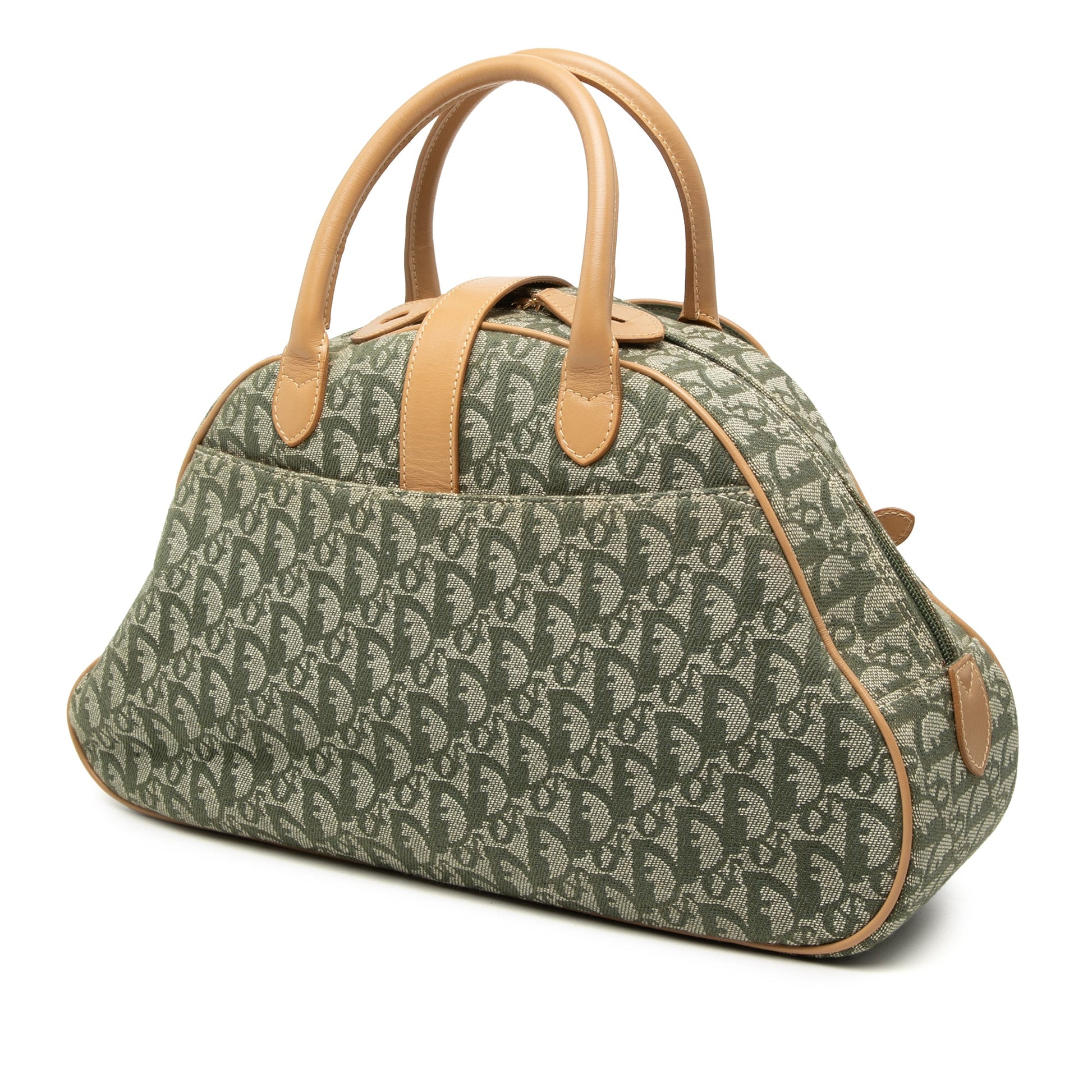 Dior Diorissimo Canvas Double Saddle Bowler Bag