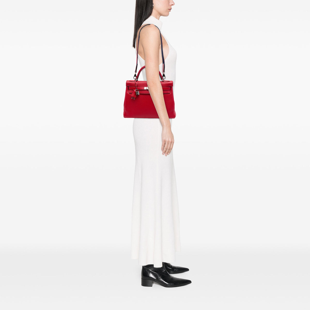 Hermès Togo Kelly II Retourne Amazone 32 — Red