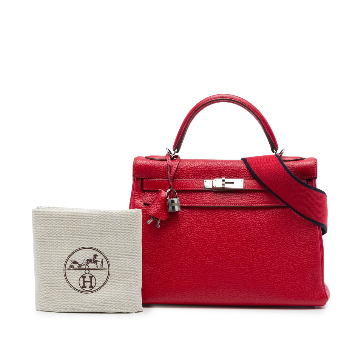 Hermès Togo Kelly II Retourne Amazone 32 — Red