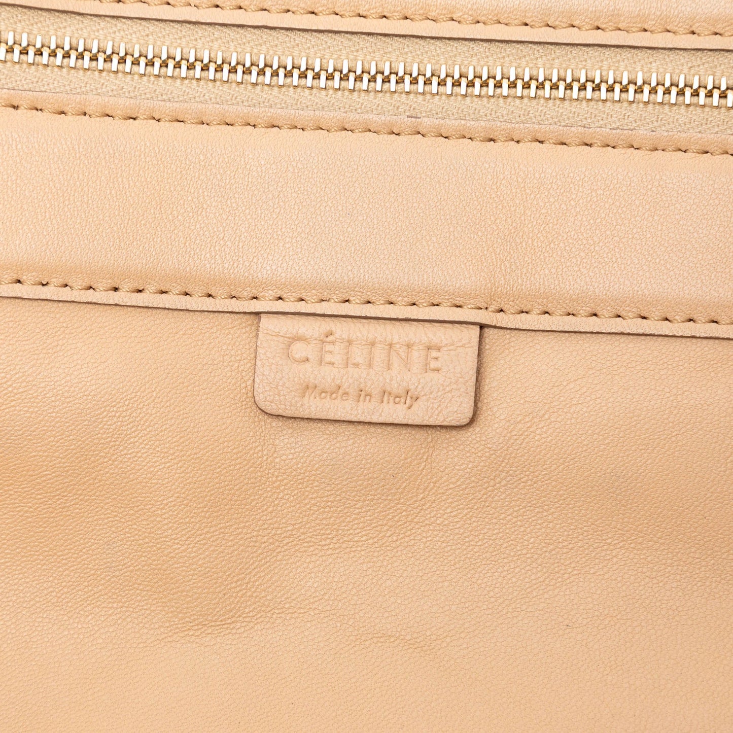 Bicolor Leather Vertical Cabas Tote