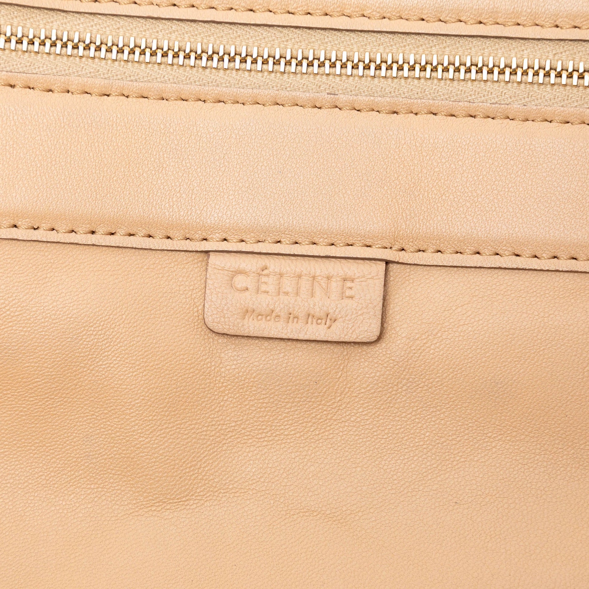 Bicolor Leather Vertical Cabas Tote