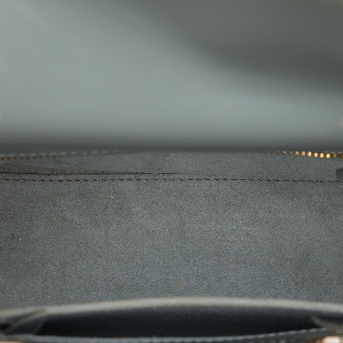 Dior Small Patent Cannage Lady Dior — Gray