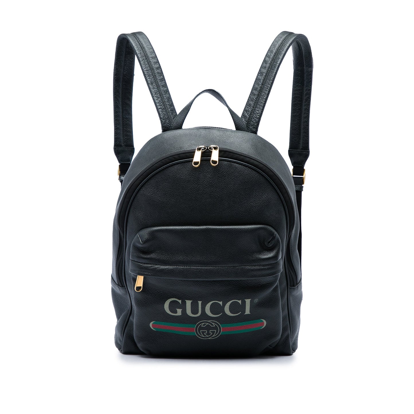 Gucci Leather Logo Backpack