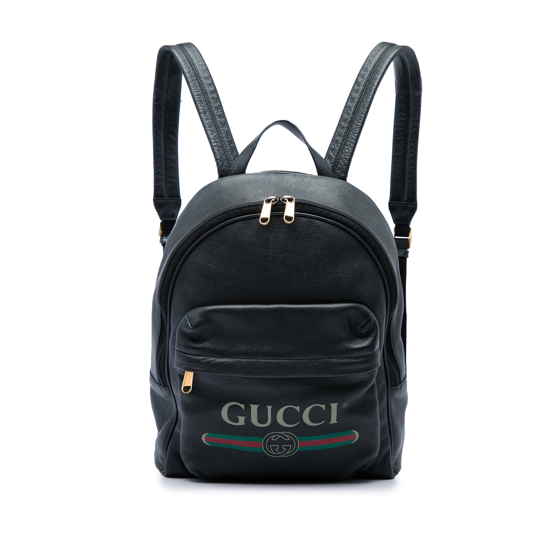 Gucci Leather Logo Backpack