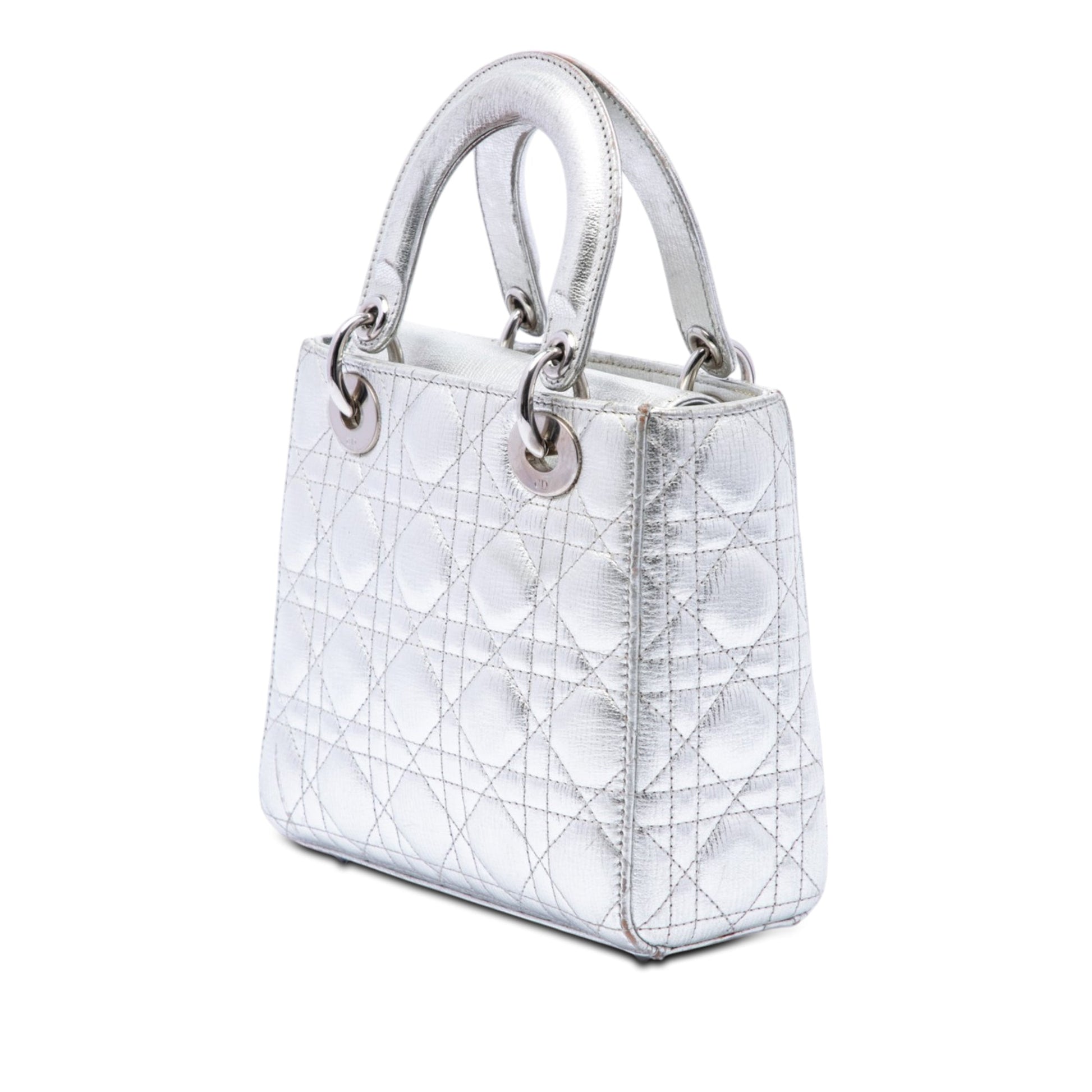 Dior Small Metallic Grained Calfskin Cannage My ABCDior Lady Dior