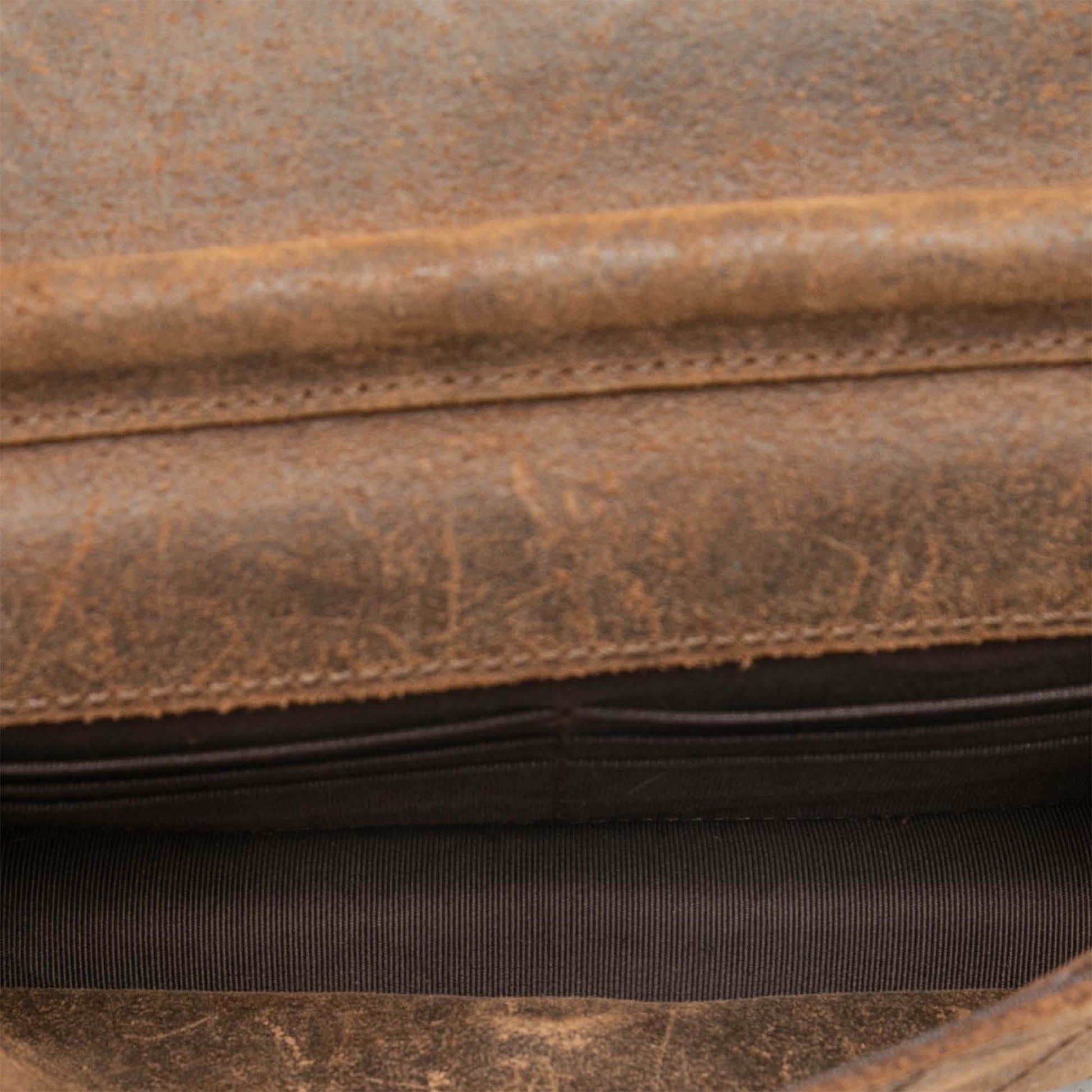 Chanel Paris Edinburgh Fur and Distressed Leather Wallet on Chain