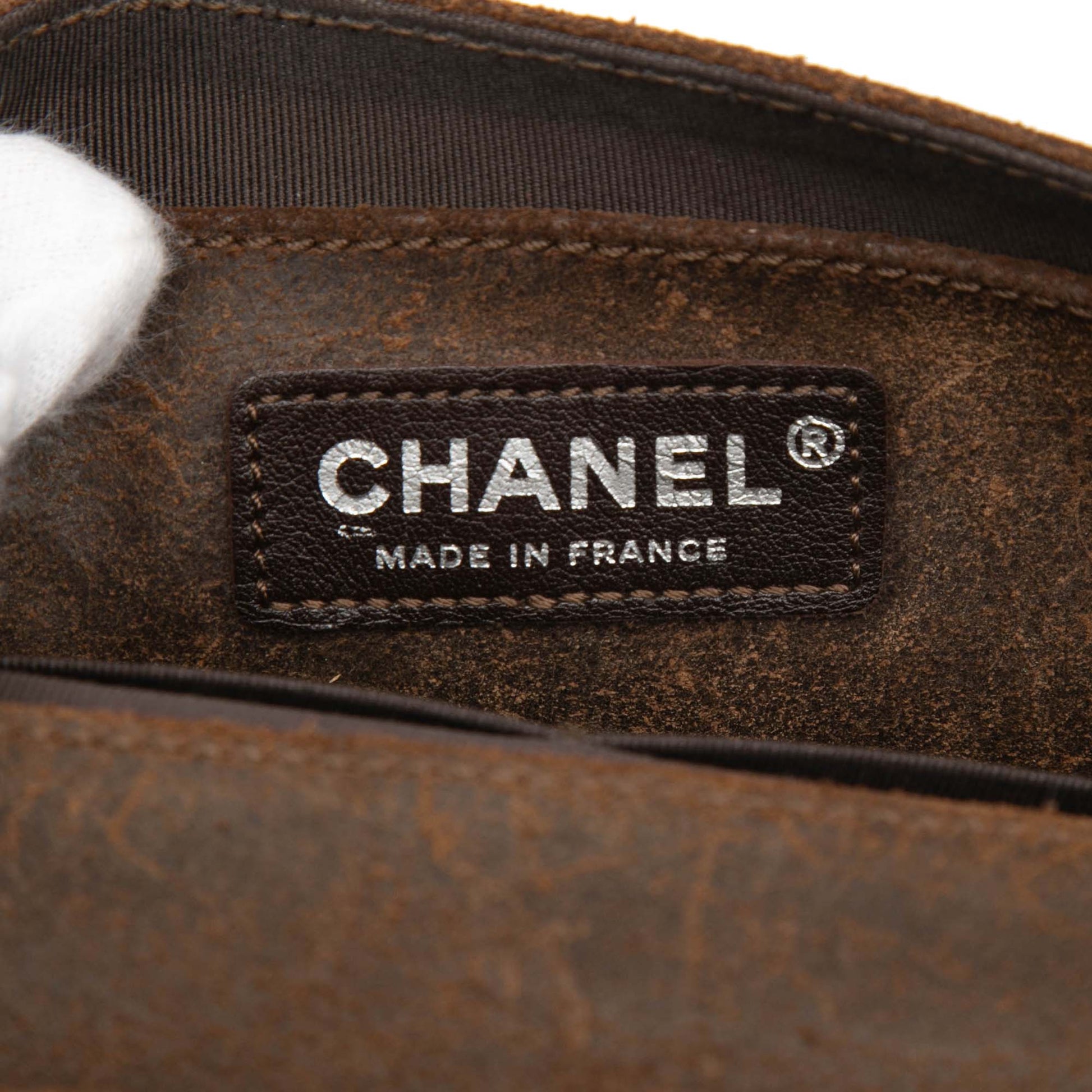 Chanel Paris Edinburgh Fur and Distressed Leather Wallet on Chain