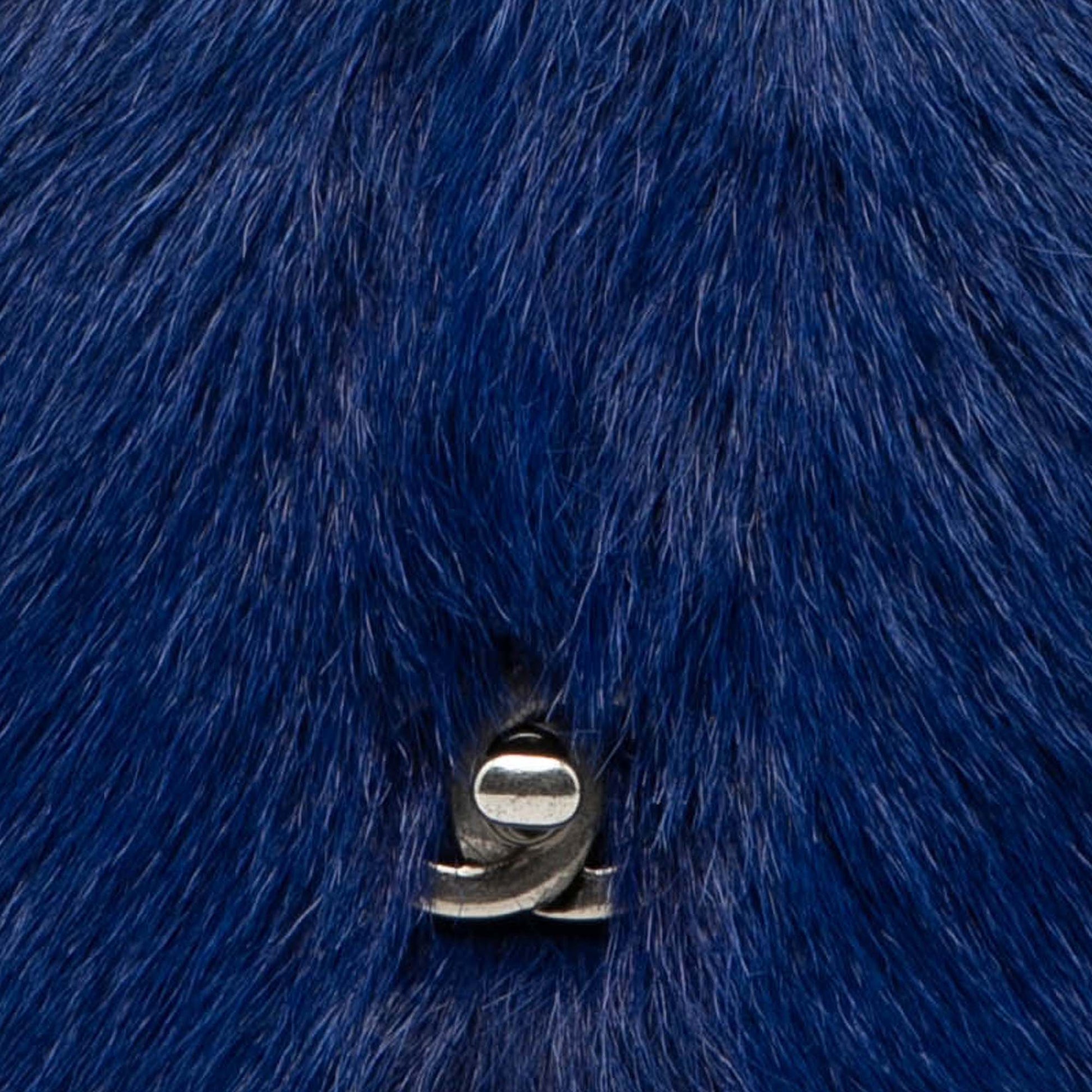 Chanel Paris Edinburgh Fur and Distressed Leather Wallet on Chain