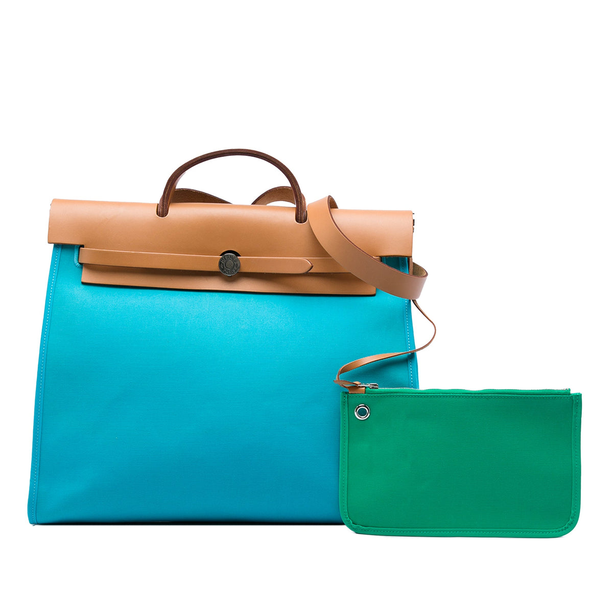 Hermès Toile Verso Herbag Zip 39 — Blue