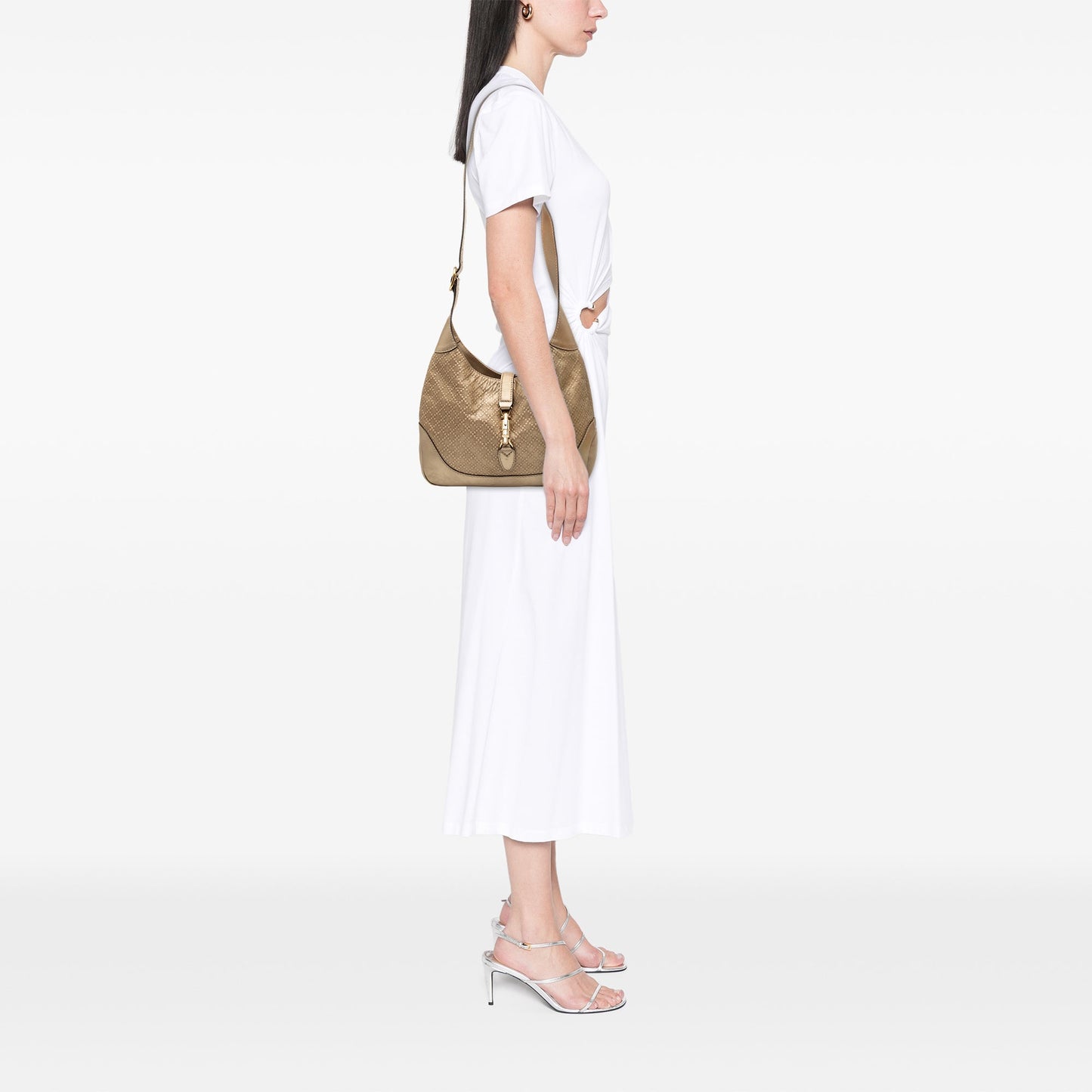 Gucci Diamante Leather Jackie O Bouvier Shoulder Bag
