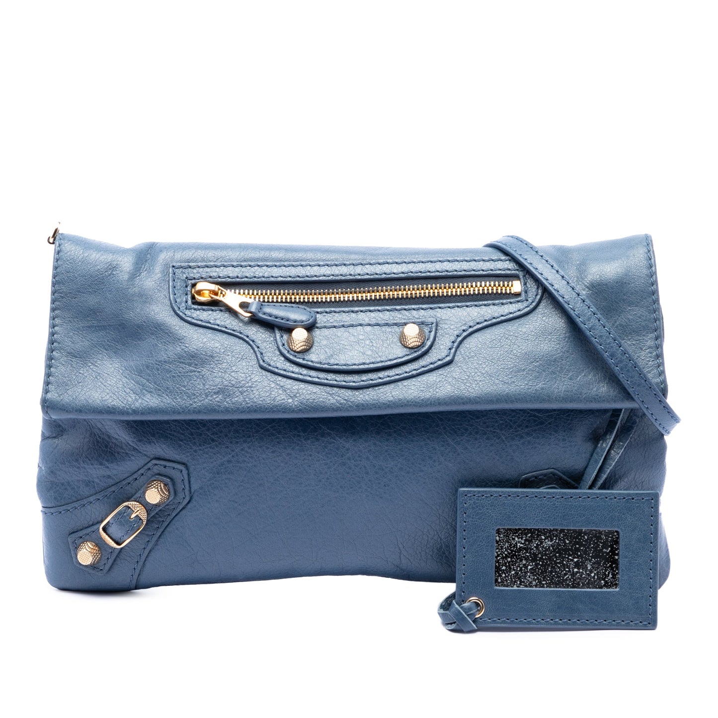 Balenciaga Lambskin Motocross Giant 12 Envelope Clutch With Strap