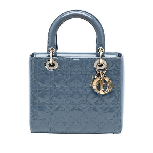 Dior Medium Patent Cannage Lady Dior