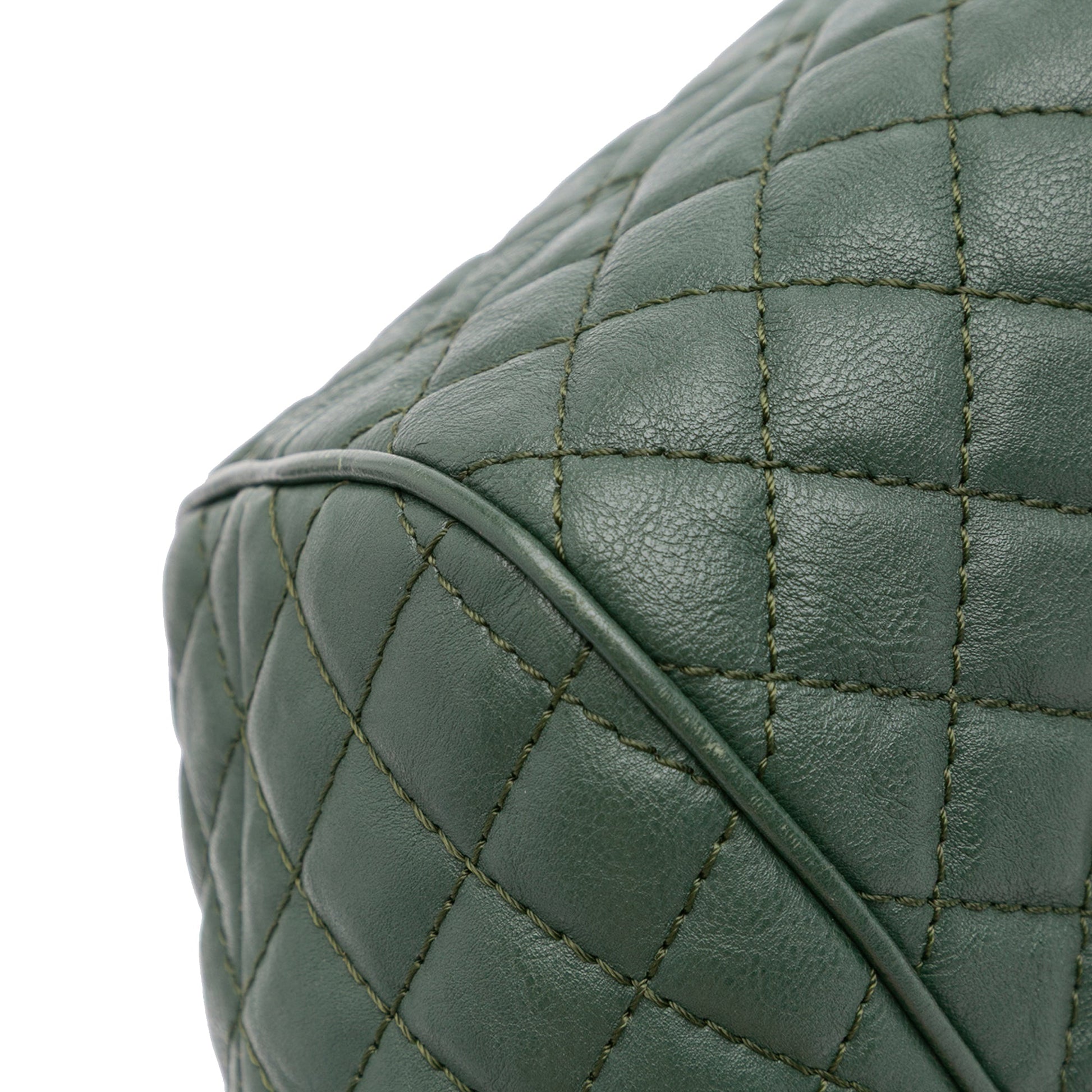 Chanel Small Quilted Calfskin Colosseum Lock Frame Bowling Bag