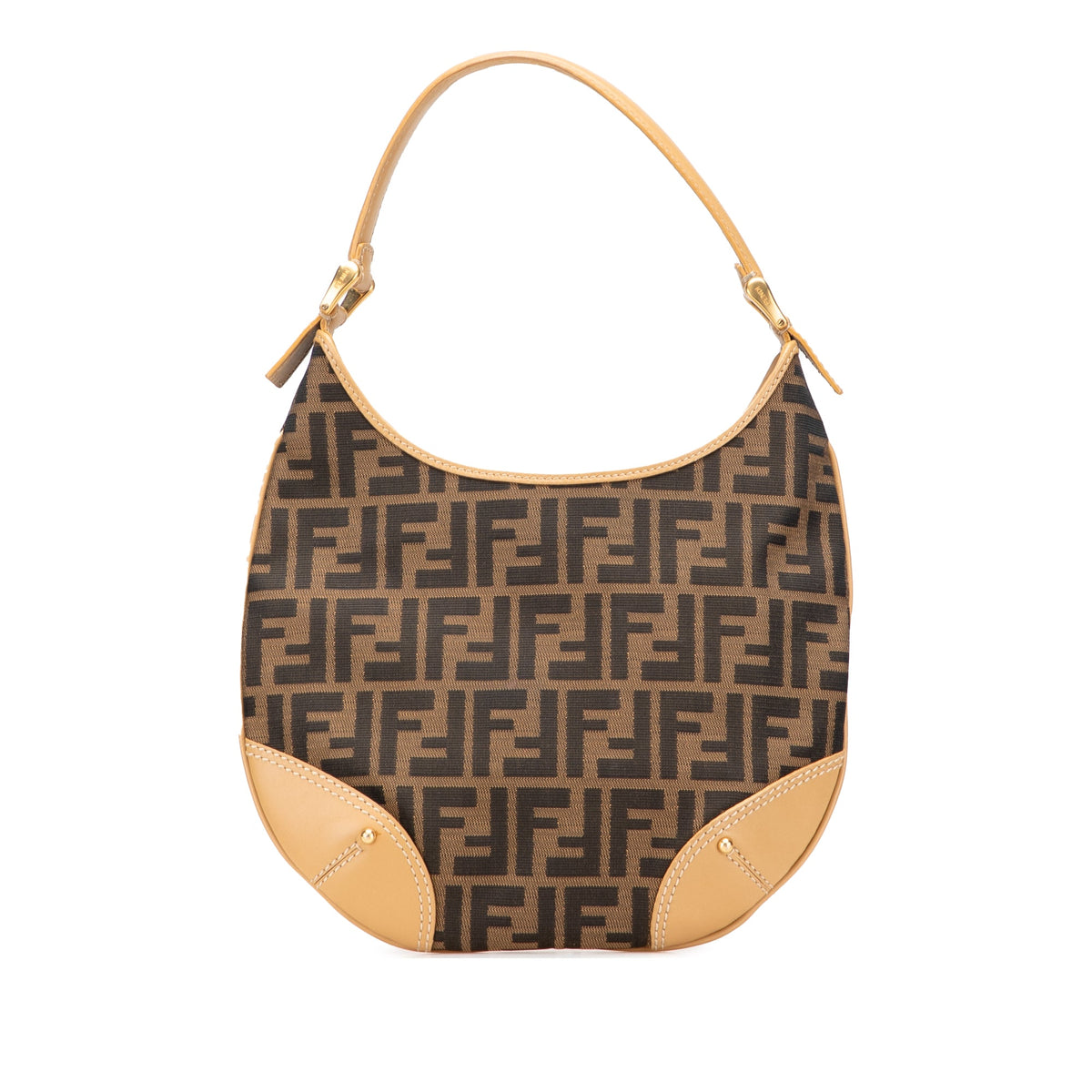 Fendi Zucca Canvas Hobo — Brown