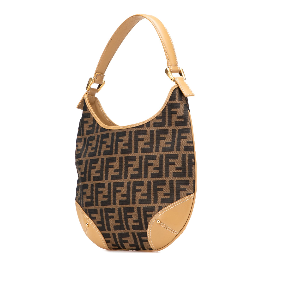 Fendi Zucca Canvas Hobo — Brown