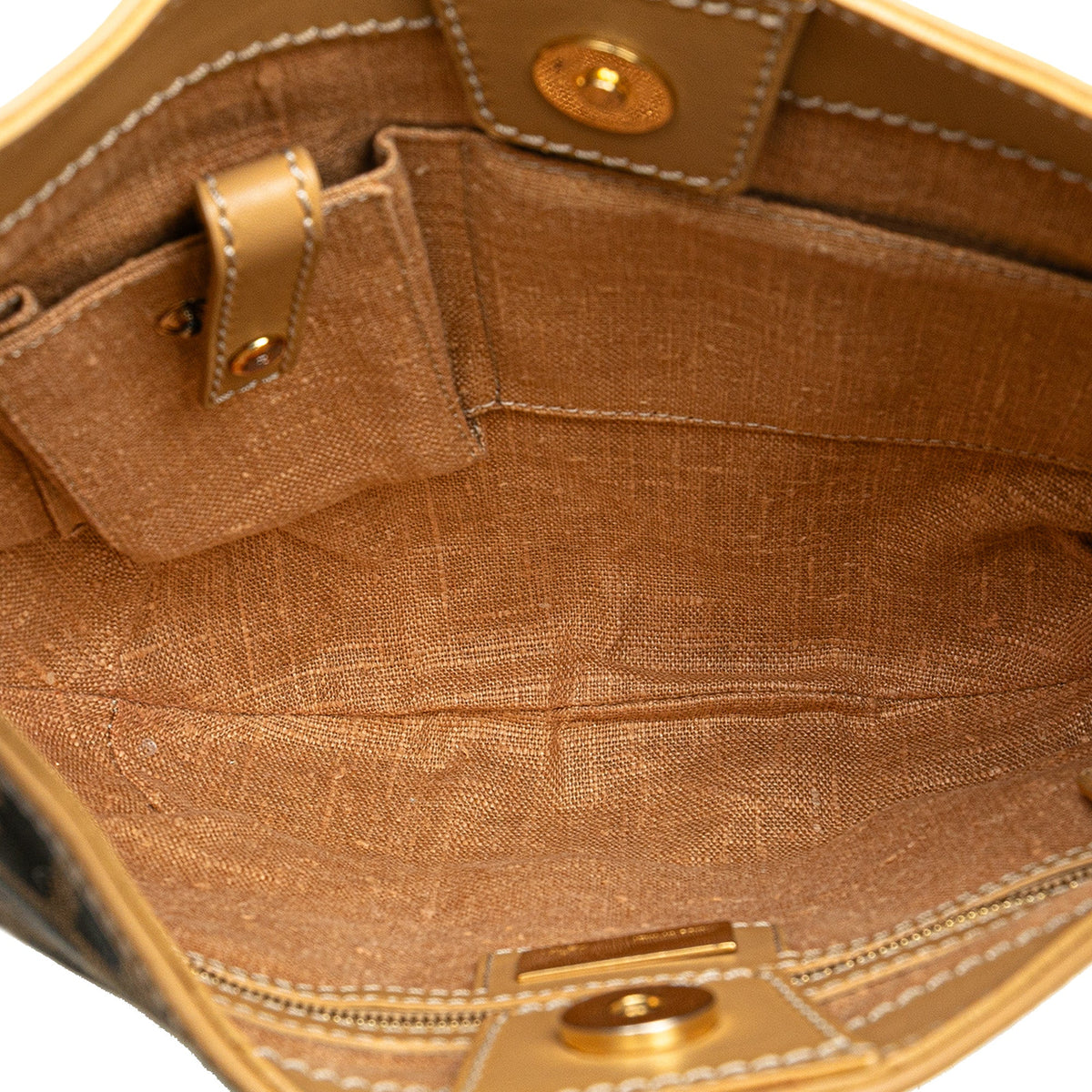 Fendi Zucca Canvas Hobo — Brown