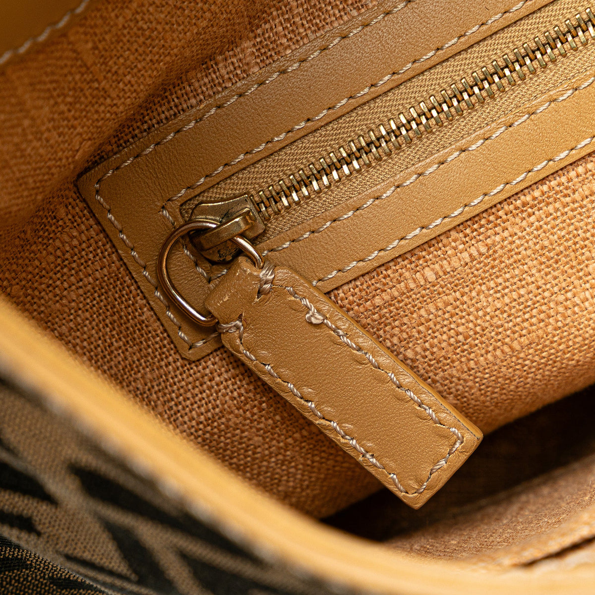 Fendi Zucca Canvas Hobo — Brown