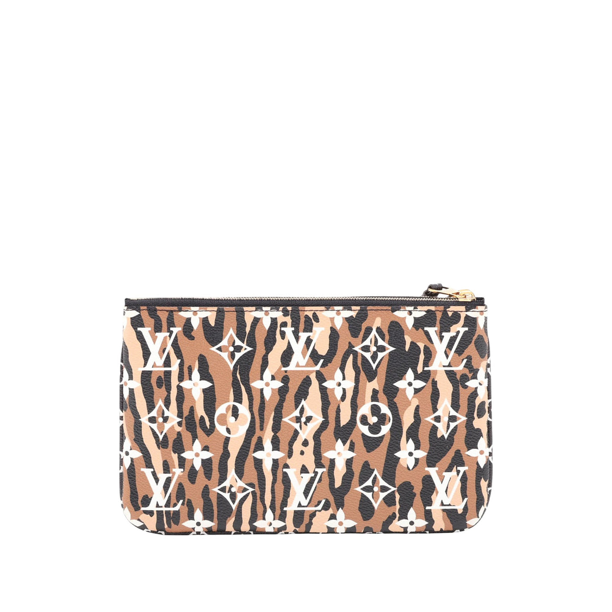Louis Vuitton Monogram Giant Jungle Double Zip Pochette — Black