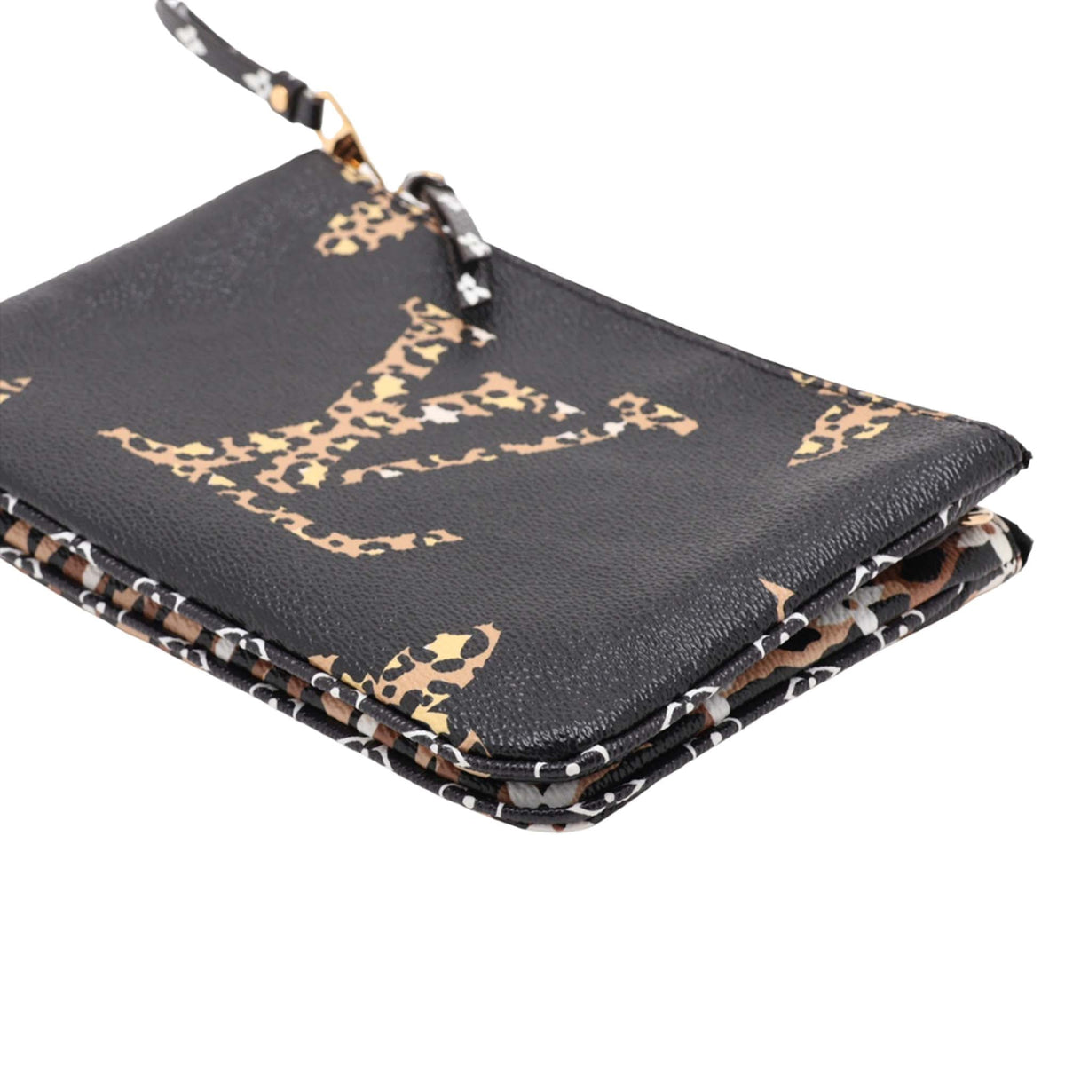 Louis Vuitton Monogram Giant Jungle Double Zip Pochette — Black