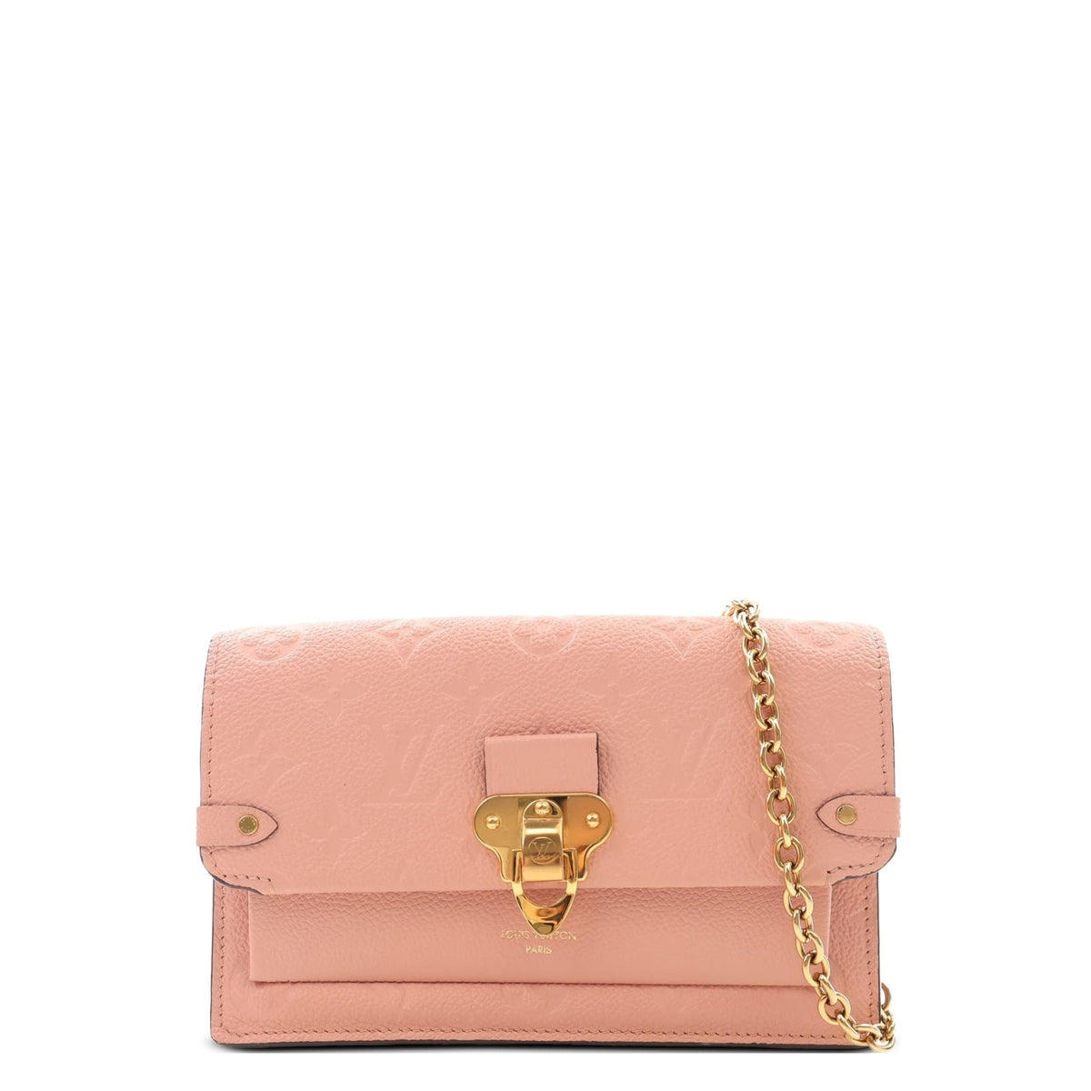 Louis Vuitton Monogram Empreinte Vavin Wallet on Chain — Pink