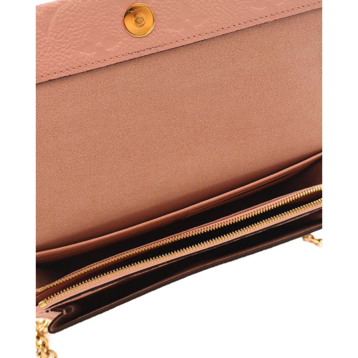 Louis Vuitton Monogram Empreinte Vavin Wallet on Chain — Pink