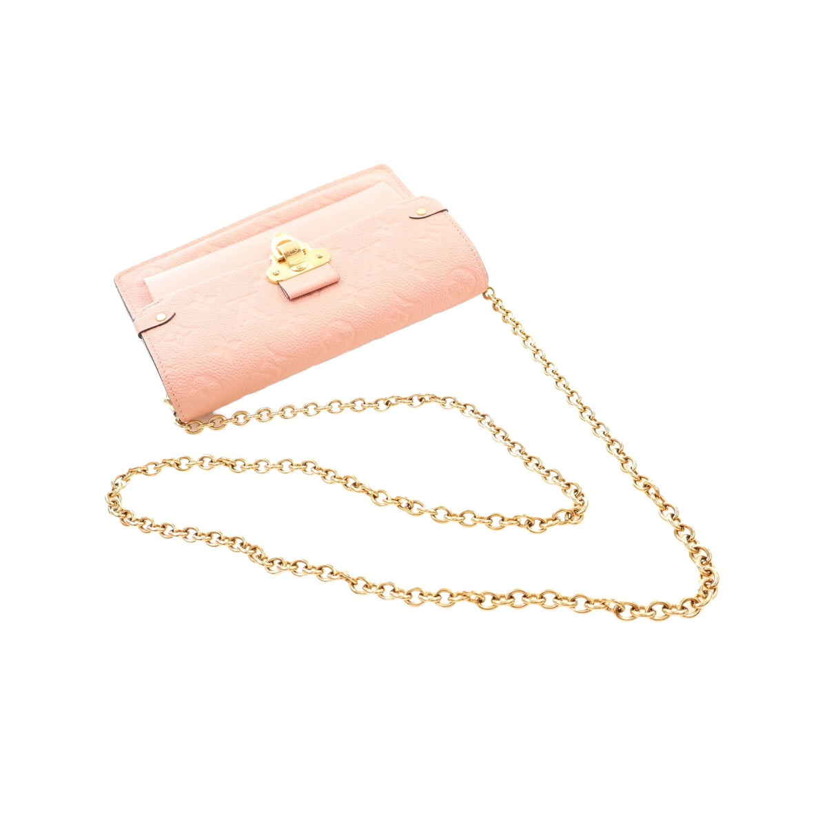 Louis Vuitton Monogram Empreinte Vavin Wallet on Chain — Pink